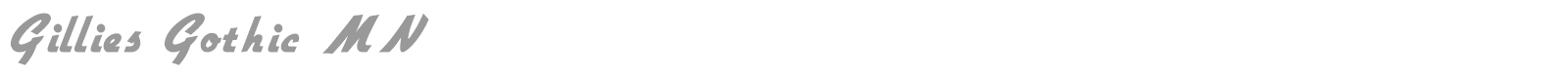 Gillies Gothic MN font preview